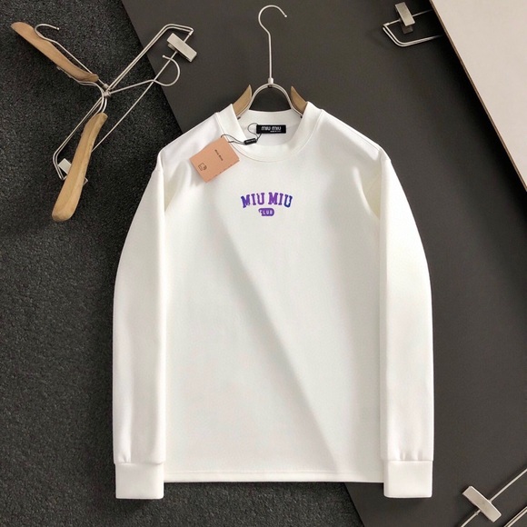 Miu Miu White and Purple Long Sleeve Top - Picture 1 of 8